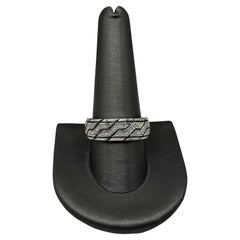 Anello da uomo con diamante in argento sterling - 0,20ctw, misura 10, nuovo