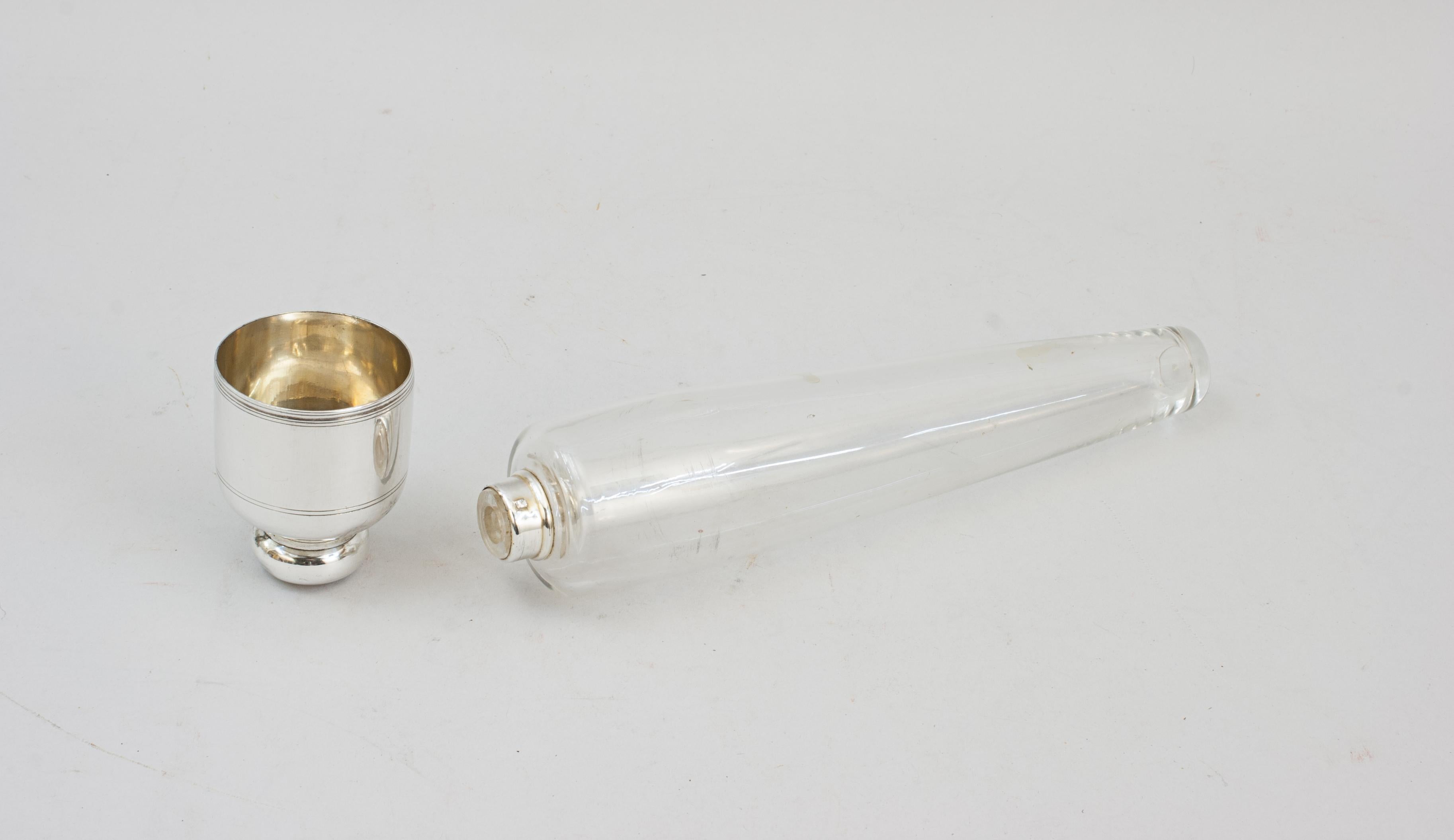 Gents Hunting Flask In Leather Case For Sale 3