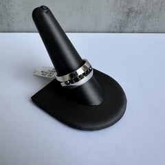 Gents Sterling Silver Black Diamond Ring - 1.50ctw, Size 10, New Condition