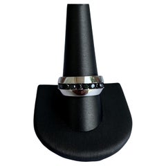 Herren-Ring aus Sterlingsilber mit schwarzem Diamanten - 1,50 ctw, Größe 10, Neuzustand