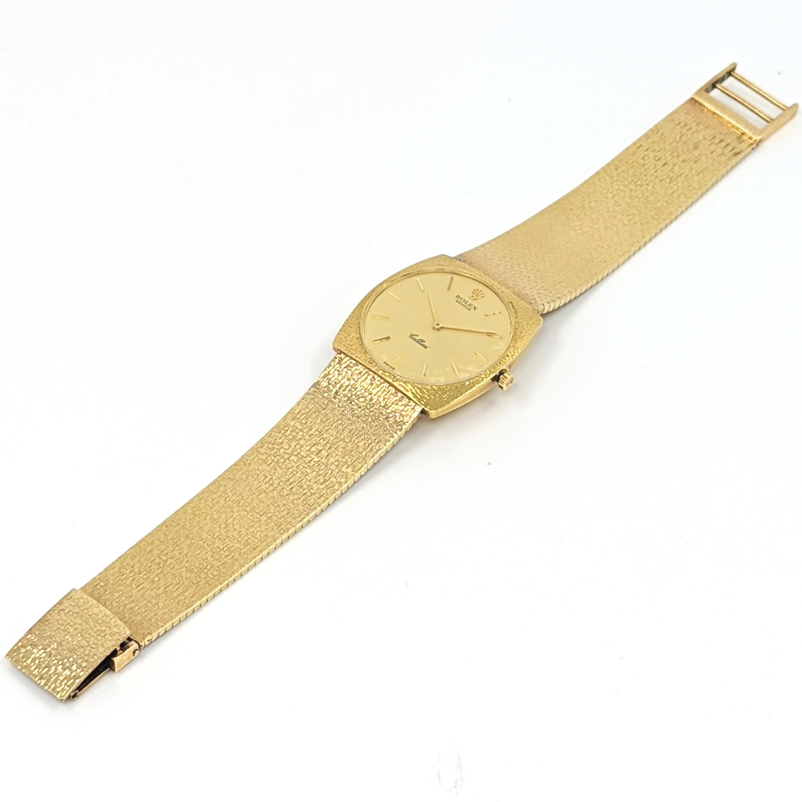 Herren-Vintage- Rolex Cellini-Armbanduhr aus massivem 18k Gelbgold Ref. 3800 für Damen oder Herren im Angebot