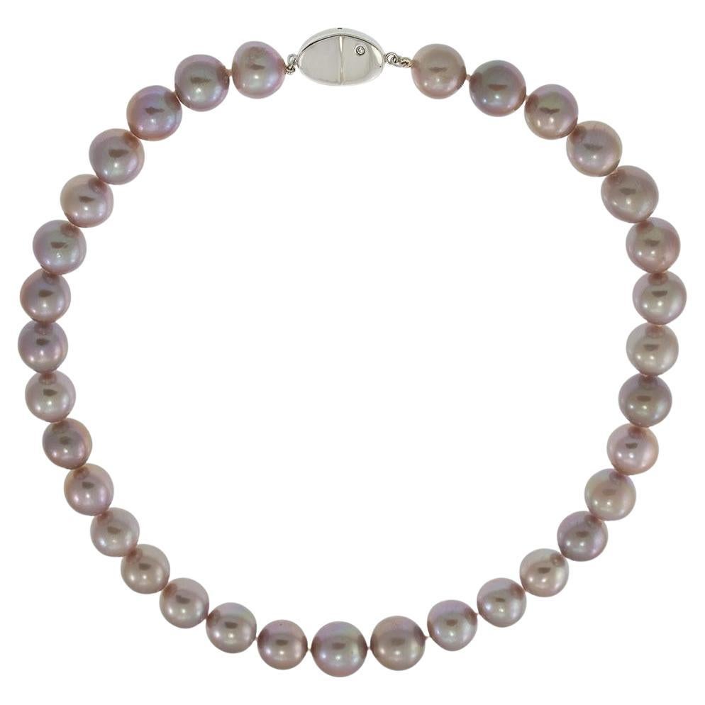 Collar de 18" de perlas rosas auténticas de 11-14MM en venta