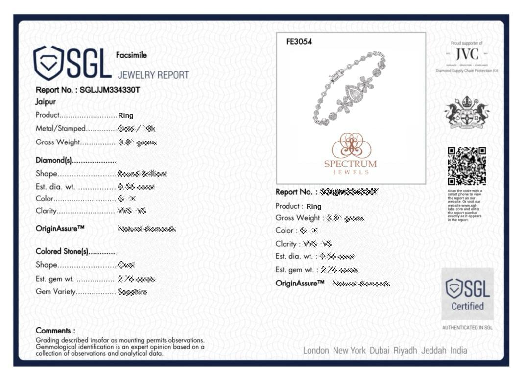 Genuino 1.32Ct SI/H Diamante Floral Pulsera Link Regalo Para Mamá Oro Blanco 14k en venta 2