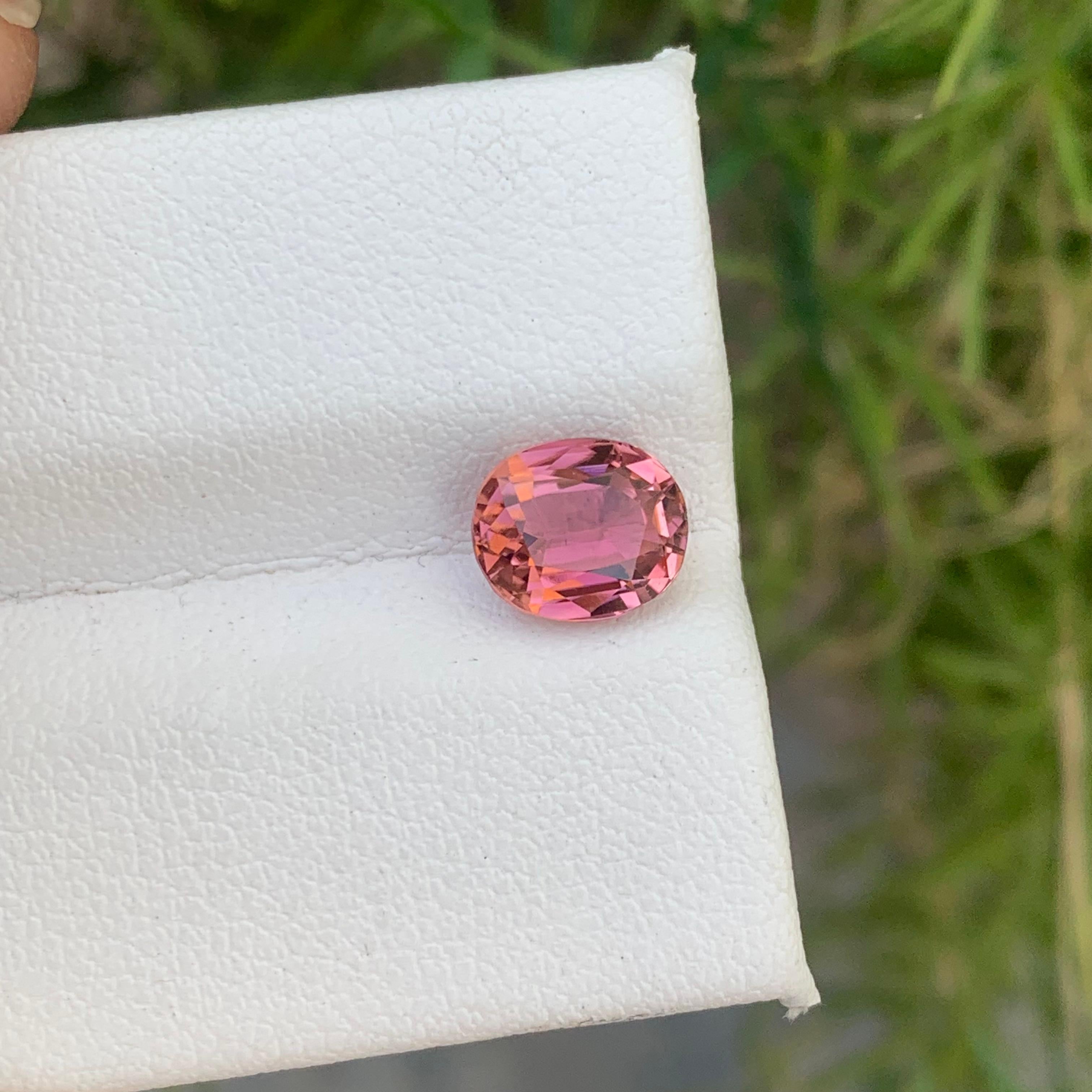 Genuine 1.70 Carat Natural Loose Pink Tourmaline Gemstone from Afghanistan Mine For Sale 4