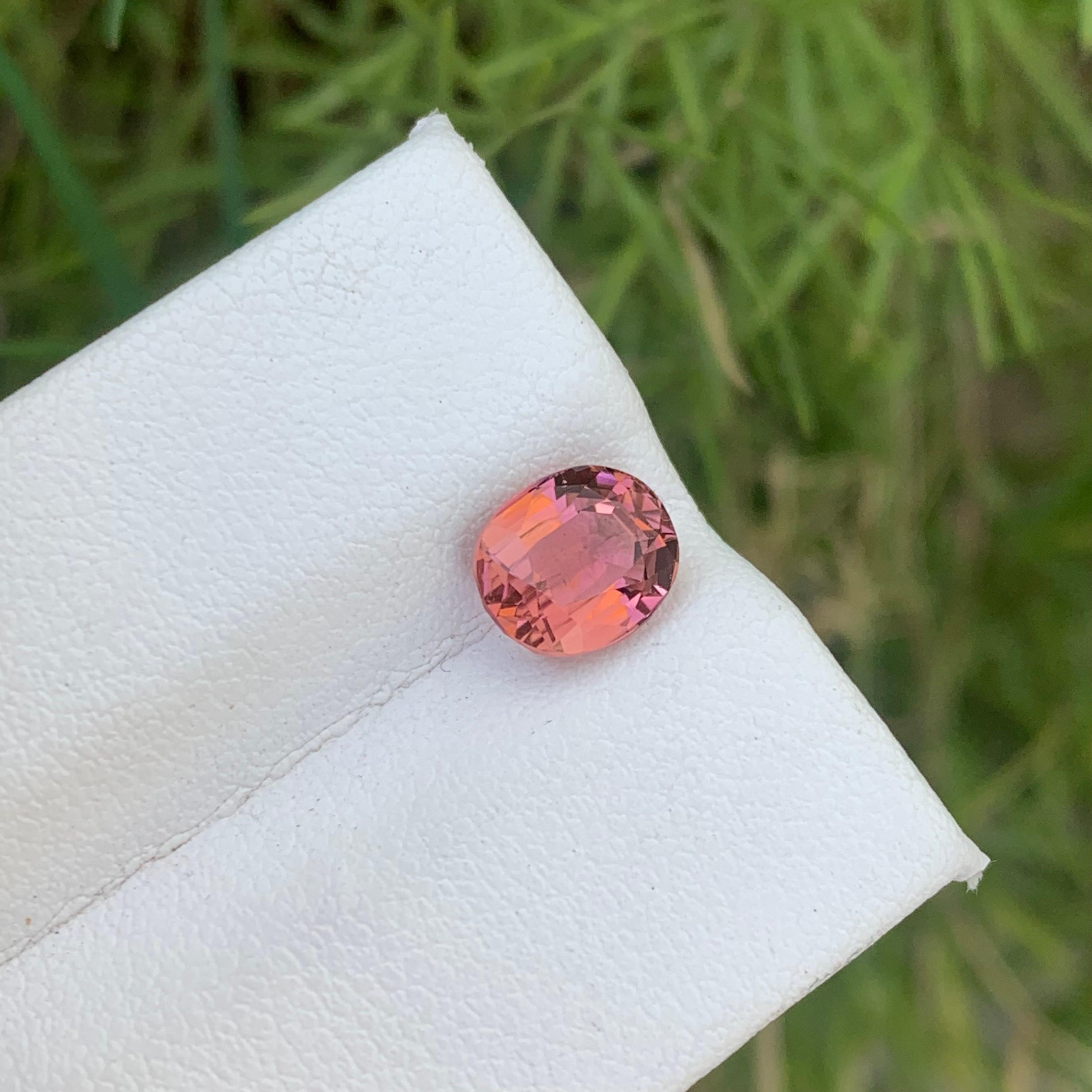 Genuine 1.70 Carat Natural Loose Pink Tourmaline Gemstone from Afghanistan Mine  For Sale 2