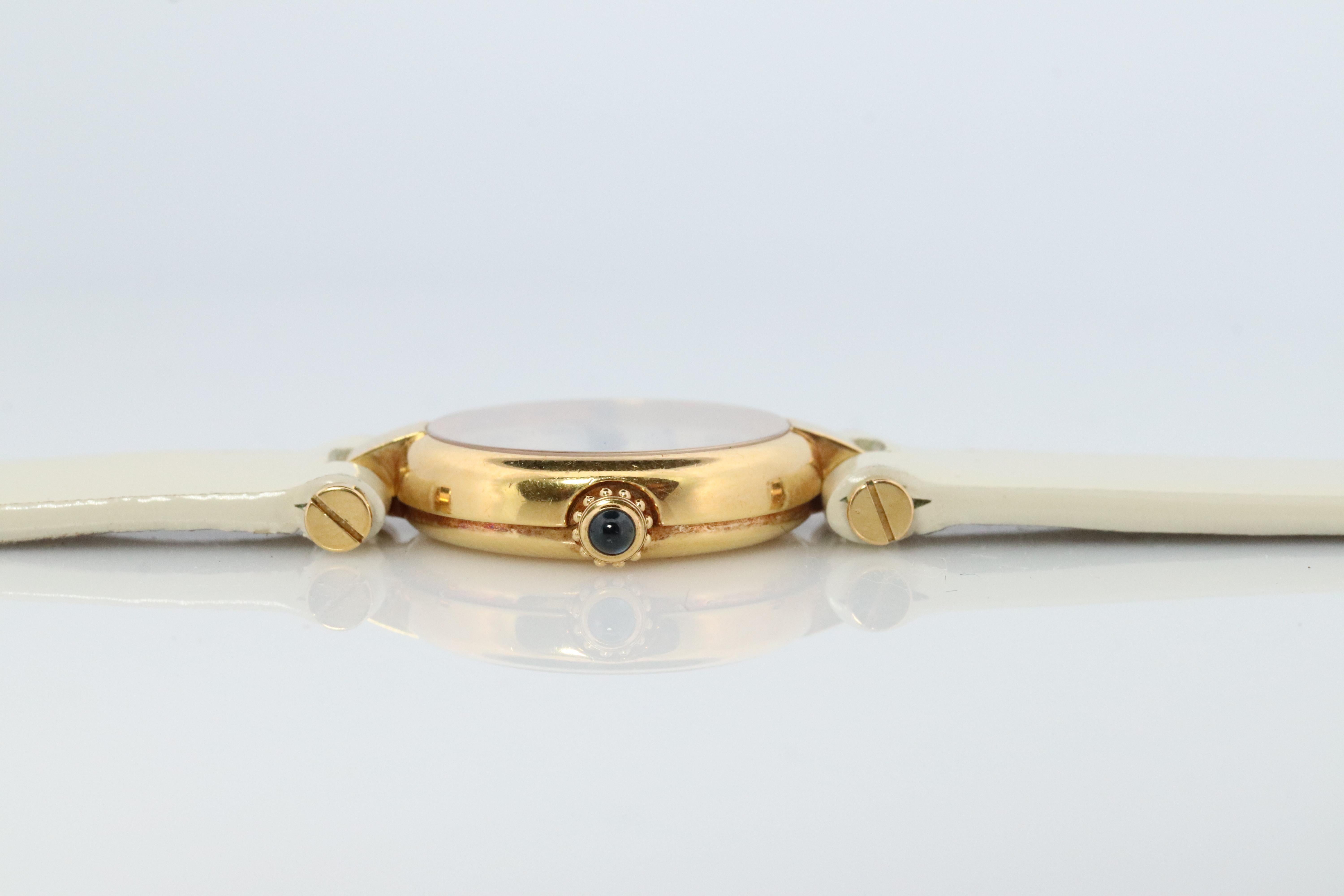 Women's Genuine 18k Cartier Watch. 18k Gold Cartier Vendome 2163 Watch. CARTIER Mini