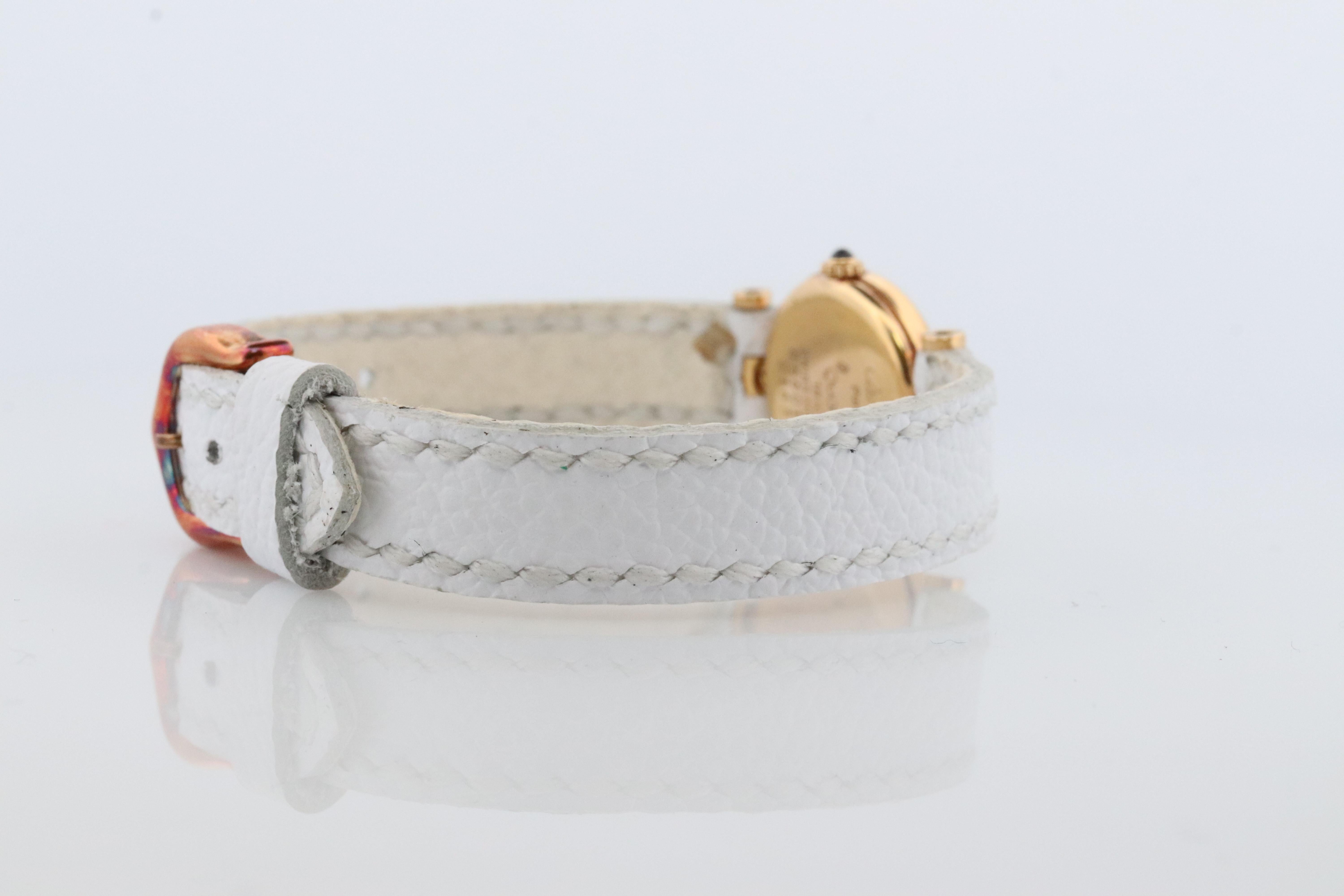 Genuine 18k Cartier Uhr. 18k Gold Cartier Vendome 2163 Uhr. CARTIER Mini Damen