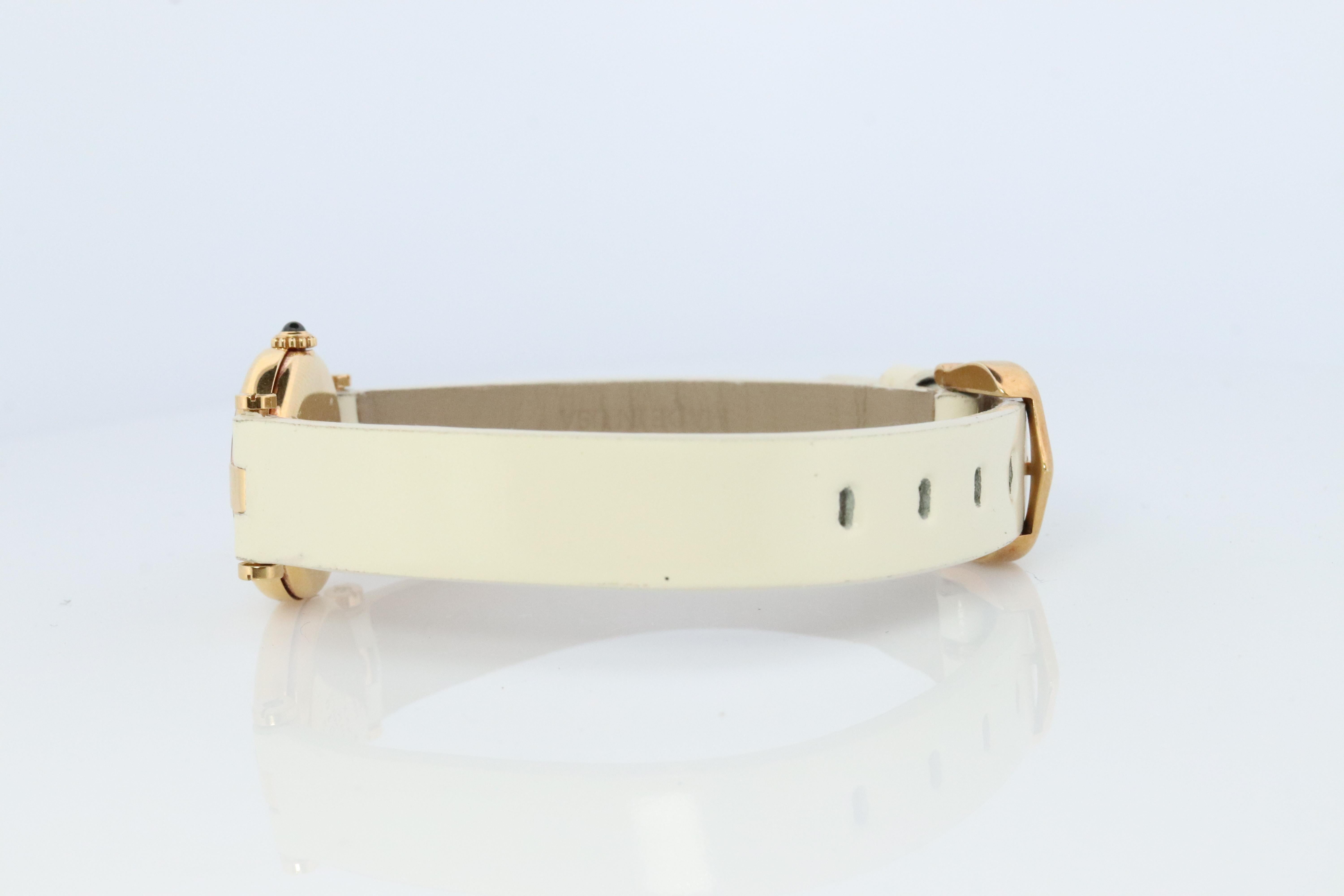 Genuine 18k Cartier Watch. 18k Gold Cartier Vendome 2163 Watch. CARTIER Mini 2