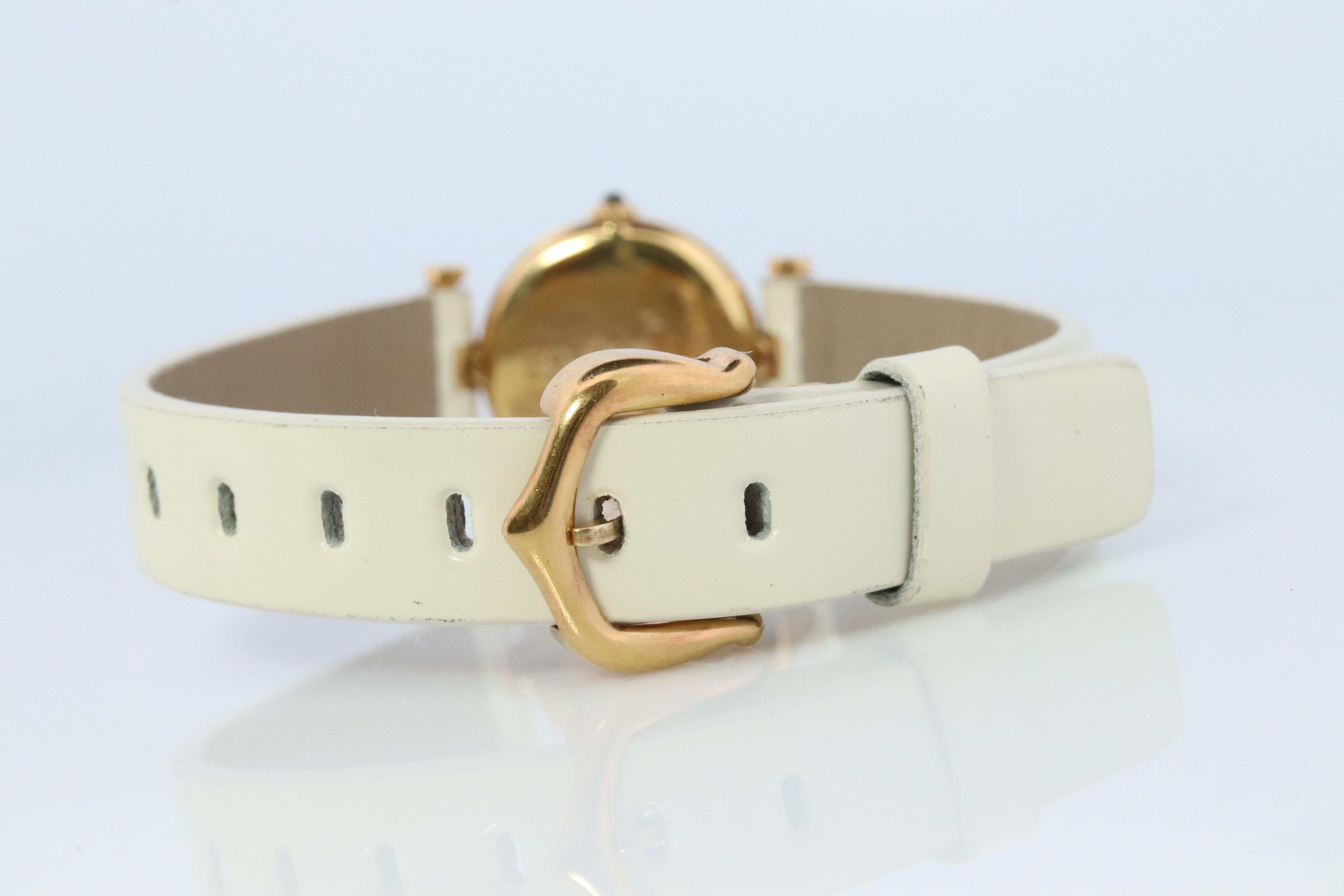 Genuine 18k Cartier Watch. 18k Gold Cartier Vendome 2163 Watch. CARTIER Mini 3