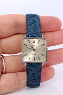 Genuine 18k Rolex Watch. 18k WG Rolex CELLINI 3811 Square WristWatch