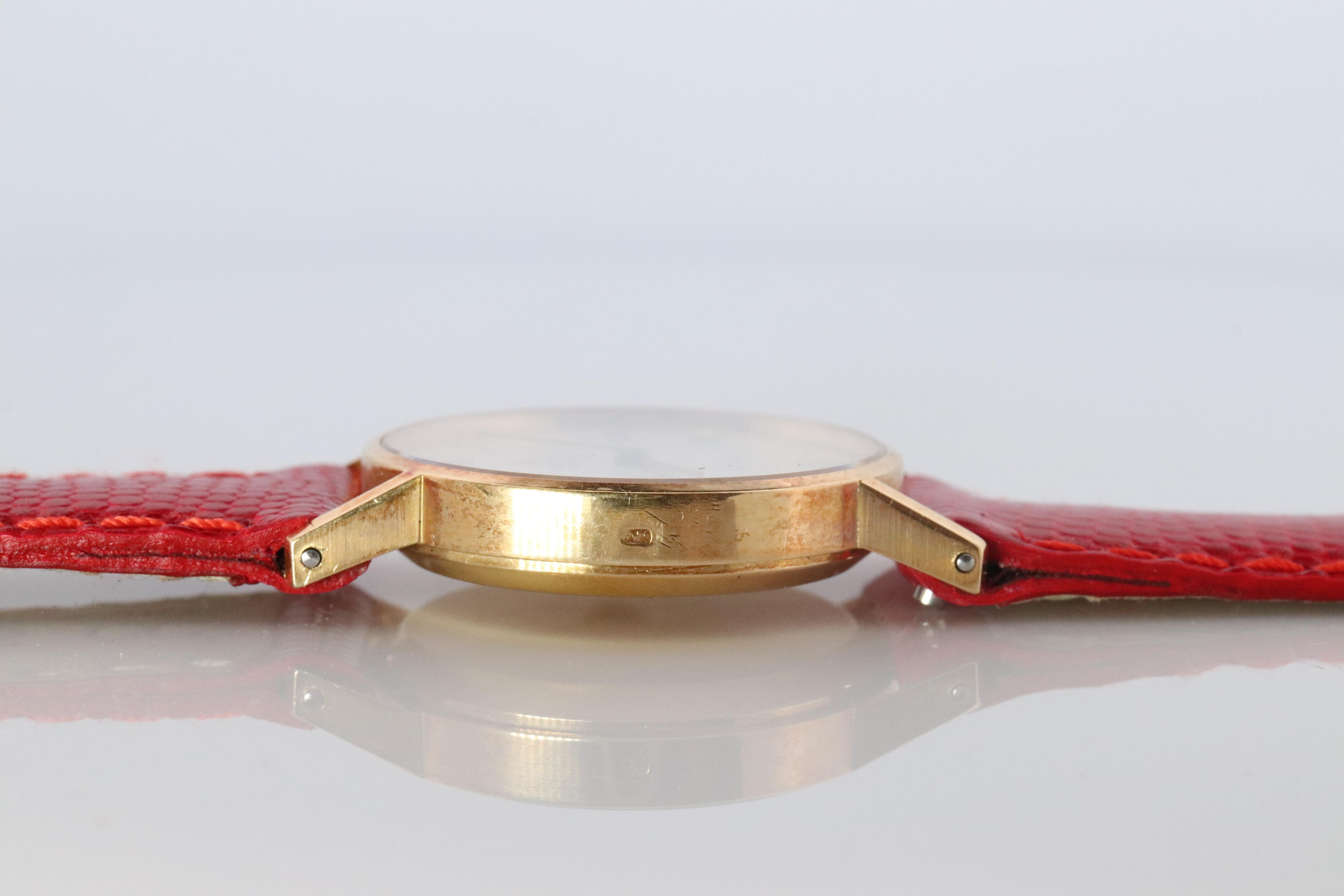 Echte 18k Rolex Uhr. 18k YG Damen Rolex CELLINI 3810 Runde WristWatch im Angebot 1