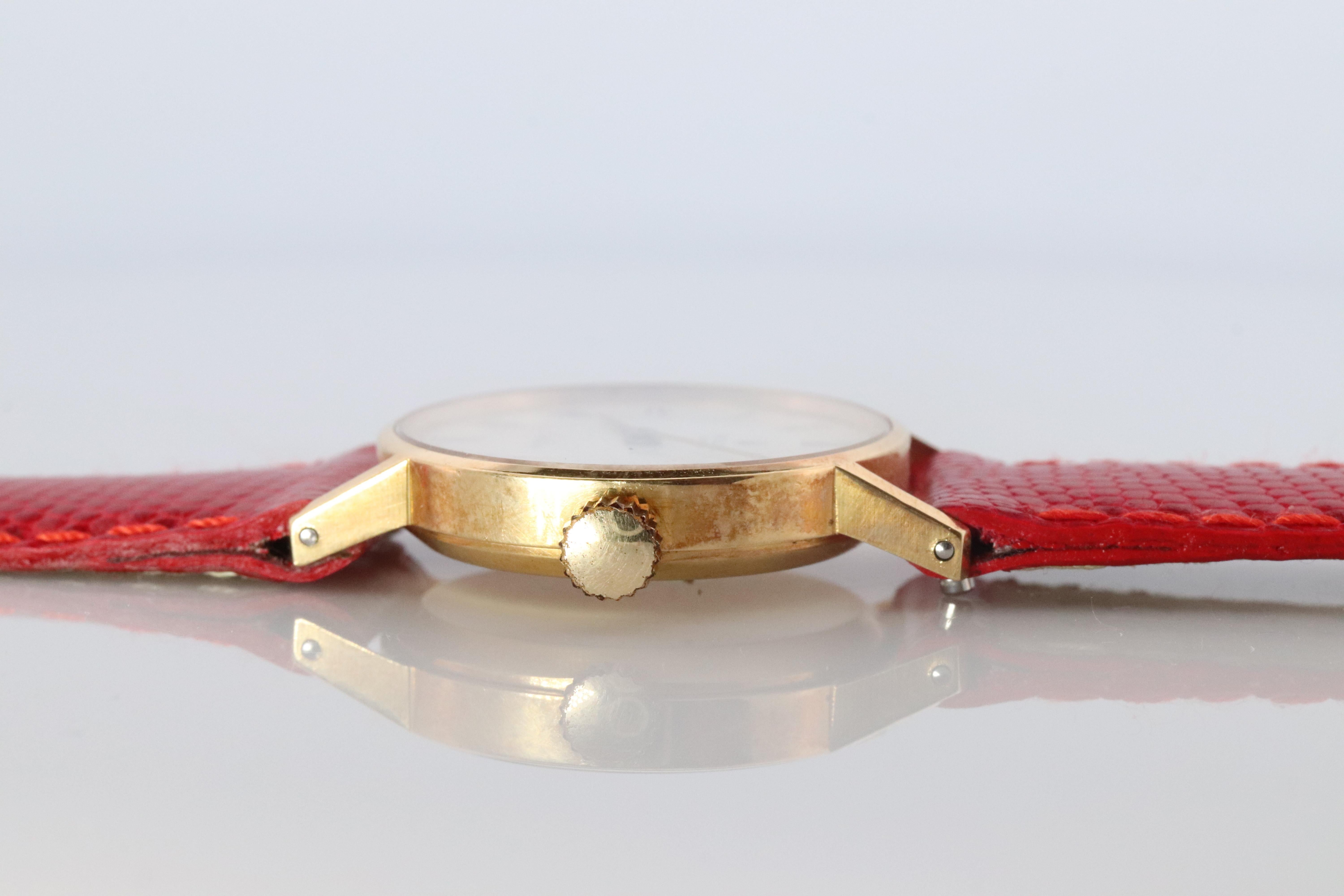 Echte 18k Rolex Uhr. 18k YG Damen Rolex CELLINI 3810 Runde WristWatch im Angebot 2