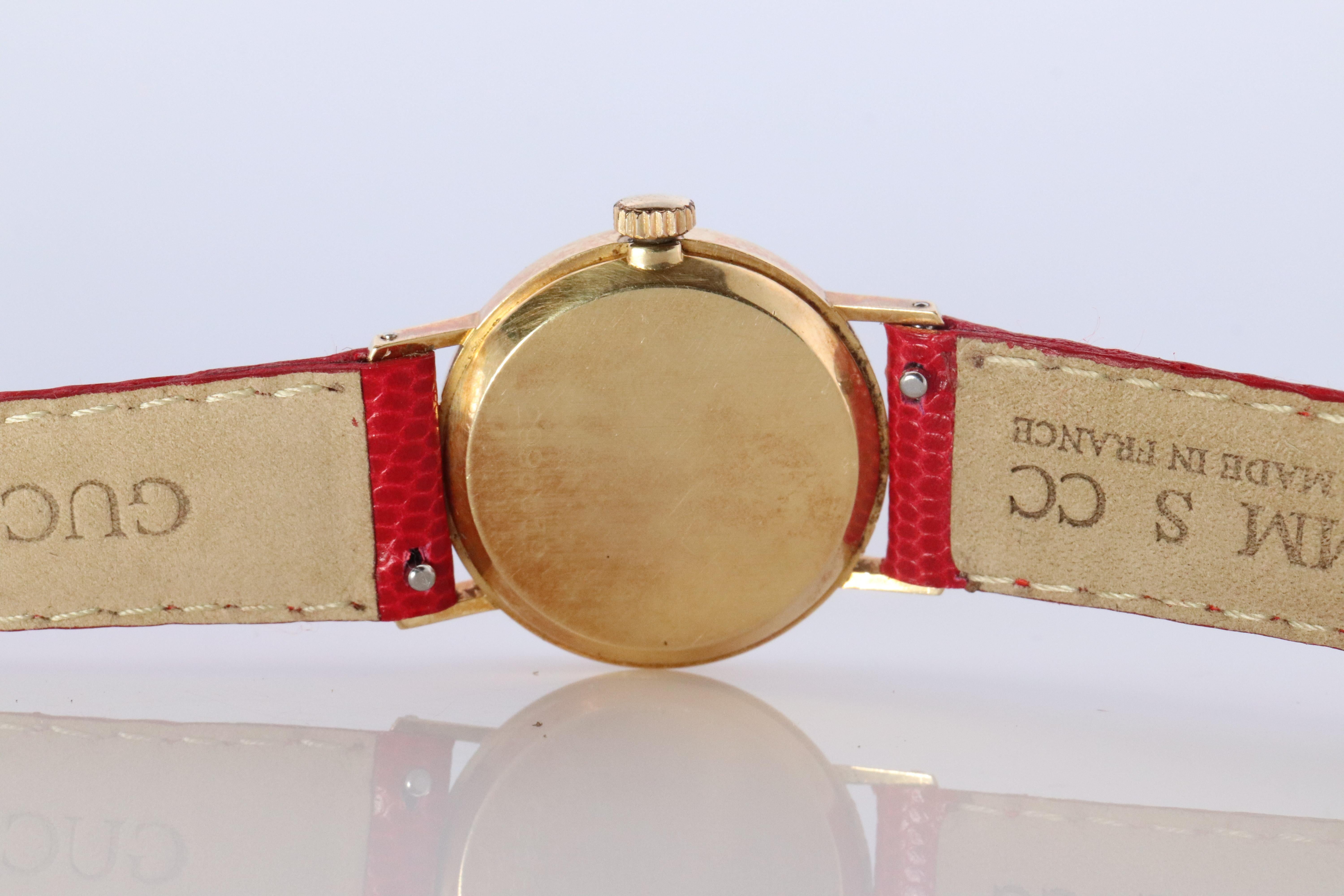 Echte 18k Rolex Uhr. 18k YG Damen Rolex CELLINI 3810 Runde WristWatch im Angebot 3