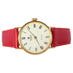 Echte 18k Rolex Uhr. 18k YG Damen Rolex CELLINI 3810 Runde WristWatch