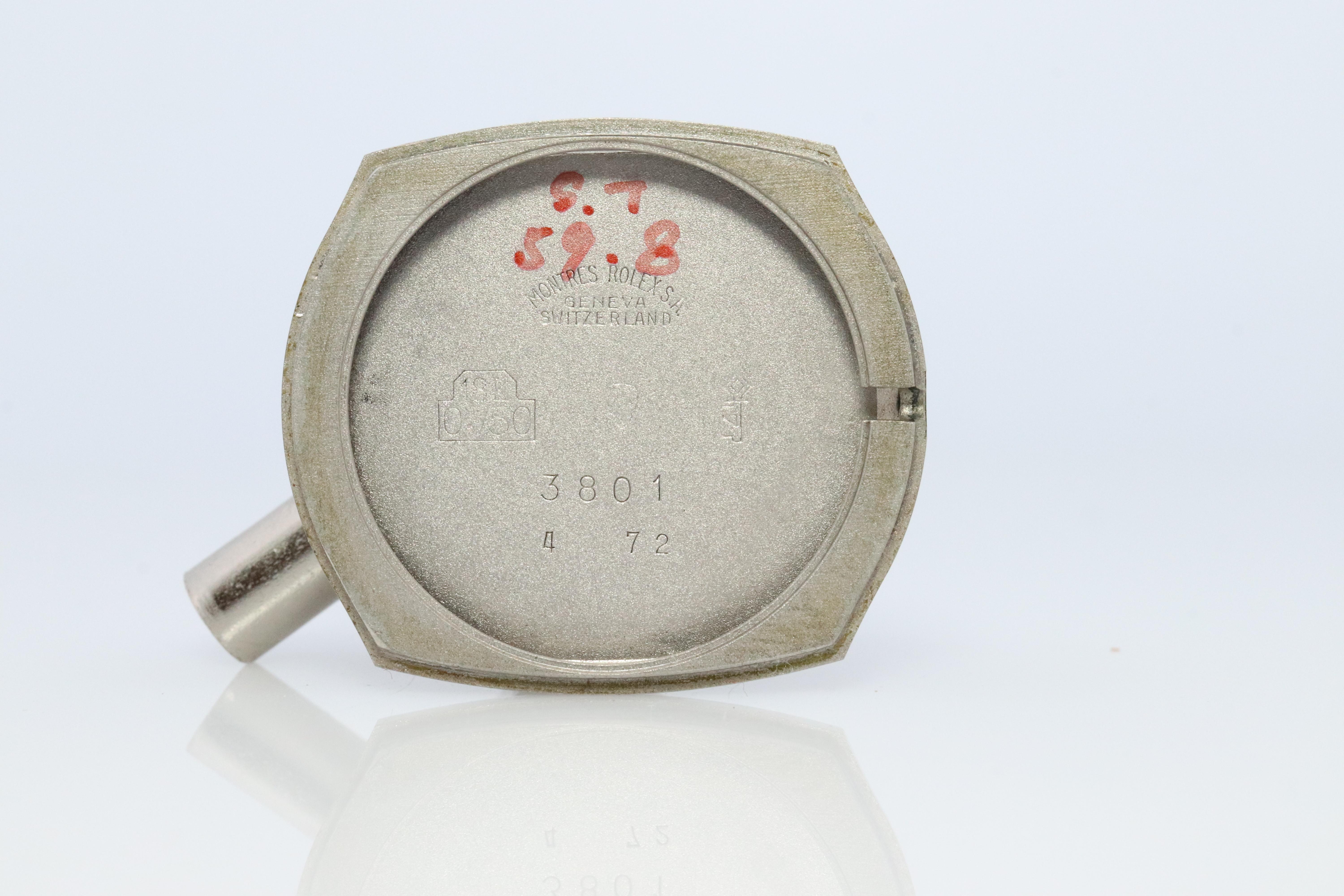 Genuine 18k Rolex Watch. ROLEX Cellini 3801 Diamond Bezel Mechanical Windup. 4
