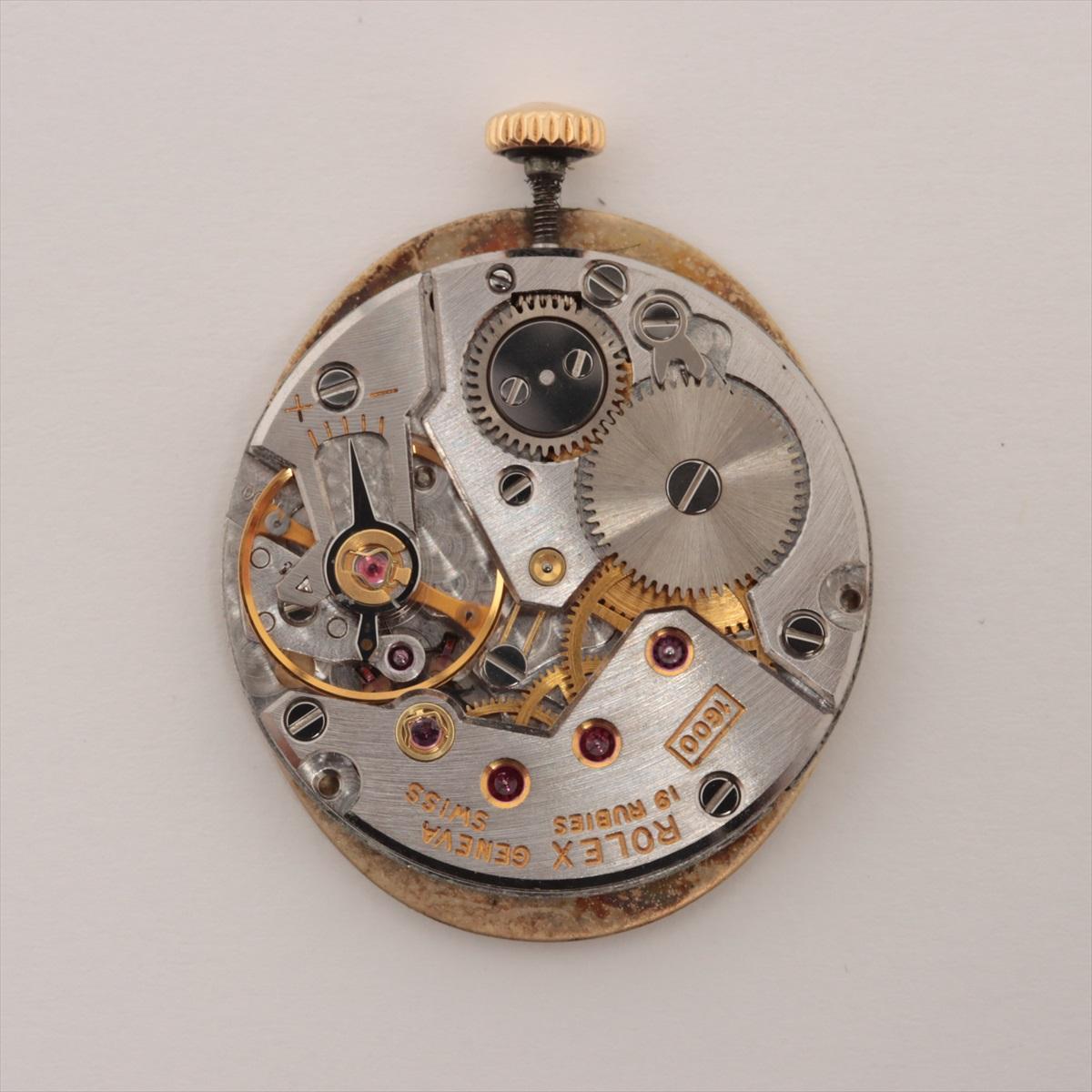 Genuine 18k Rolex-Uhr. ROLEX Cellini 3802 Mechanische Aufzugsbeleuchtung. Milanese-Armband 5