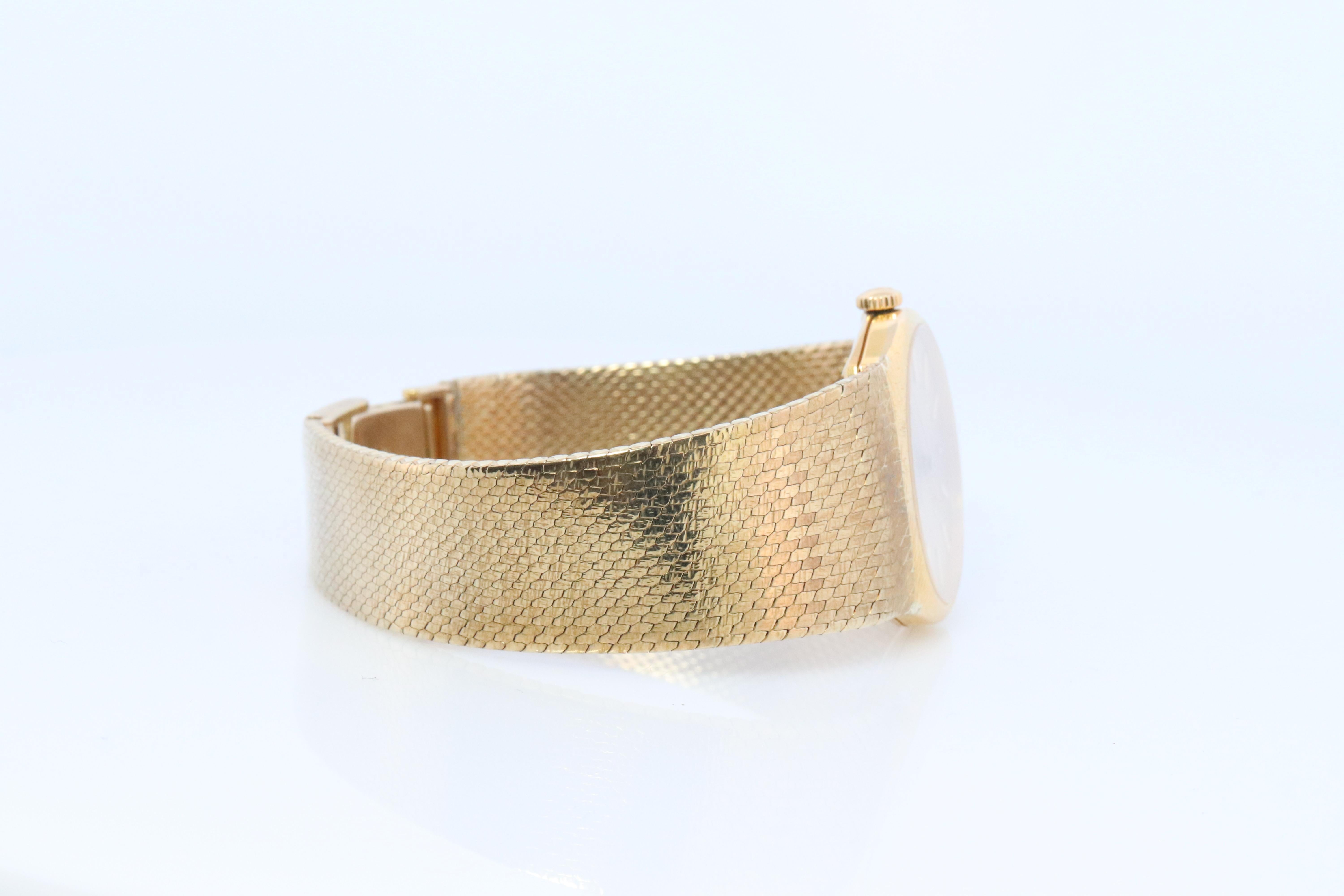 Genuine 18k Rolex-Uhr. ROLEX Cellini 3802 Mechanische Aufzugsbeleuchtung. Milanese-Armband 2