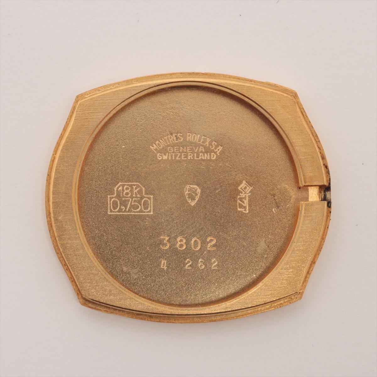 Genuine 18k Rolex-Uhr. ROLEX Cellini 3802 Mechanische Aufzugsbeleuchtung. Milanese-Armband 4