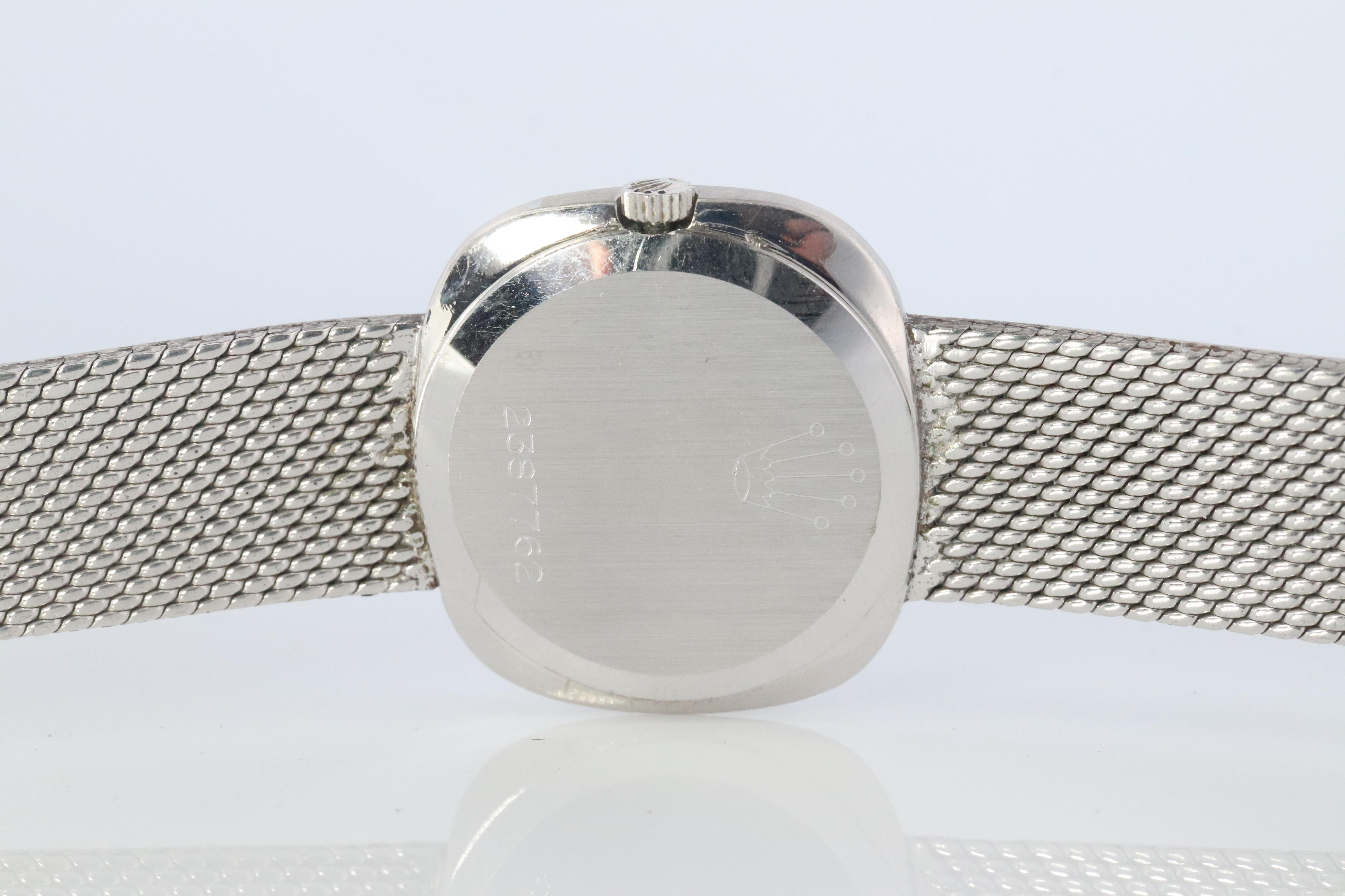 Genuine 18k Rolex Watch. ROLEX Cellini 3808 Mechanical Windup. Milanese bracelet 2