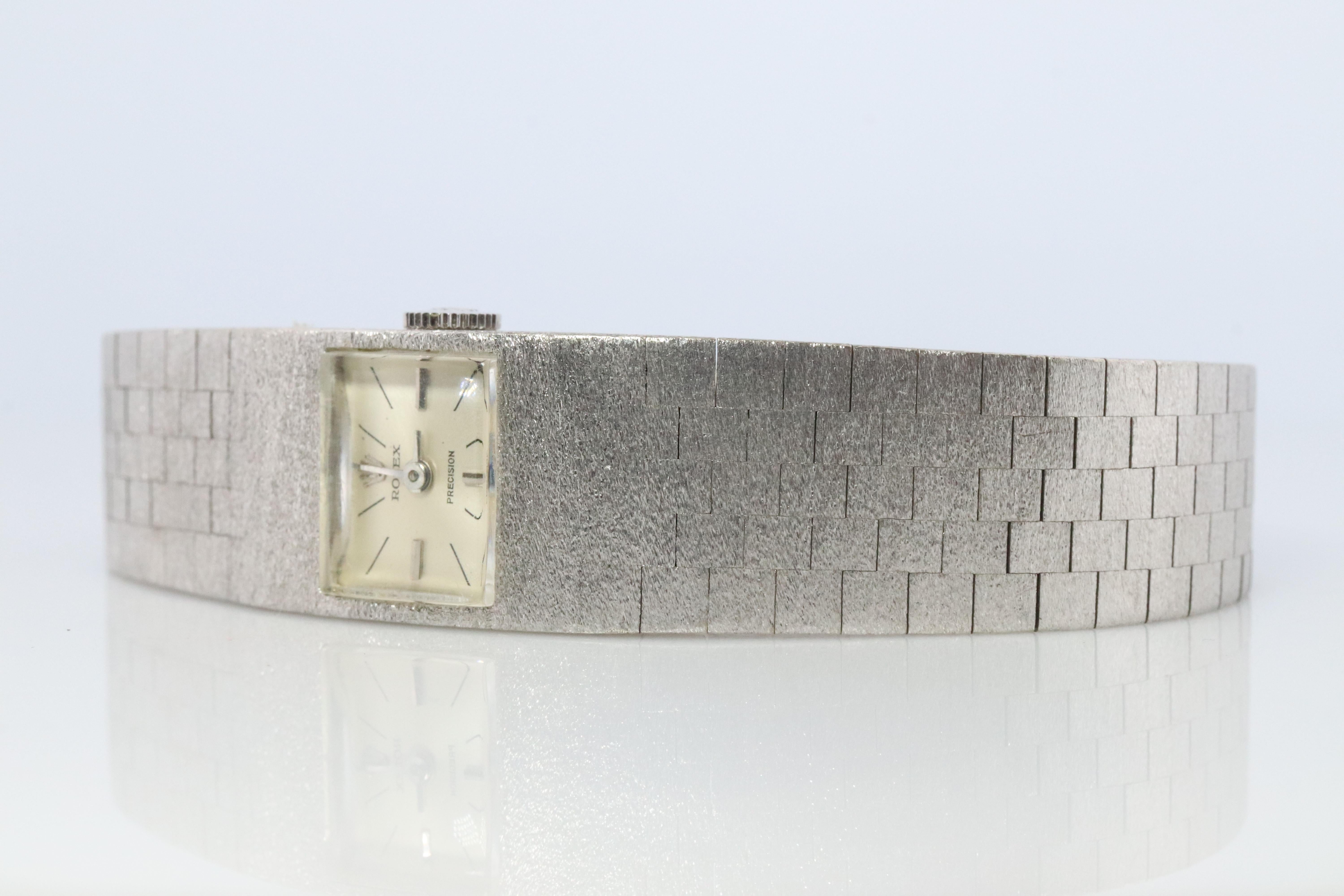 Genuine 18k Rolex Watch. ROLEX Precision 2159 TV Mechanical Windup. Ladies Rolex For Sale 2