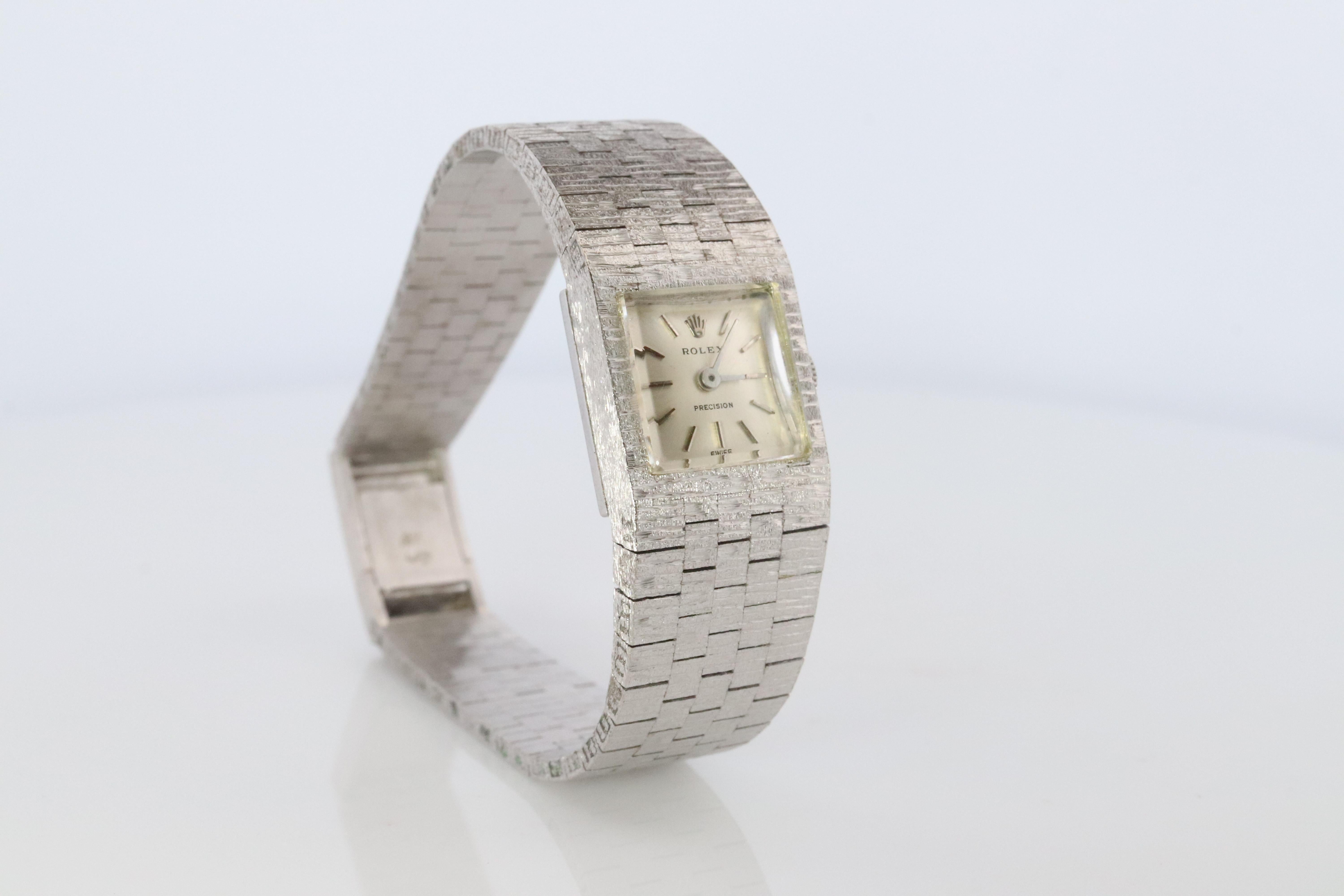 Genuine 18k Rolex Watch. ROLEX Precision 2189 TV Mechanical Windup. Ladies Rolex For Sale 4