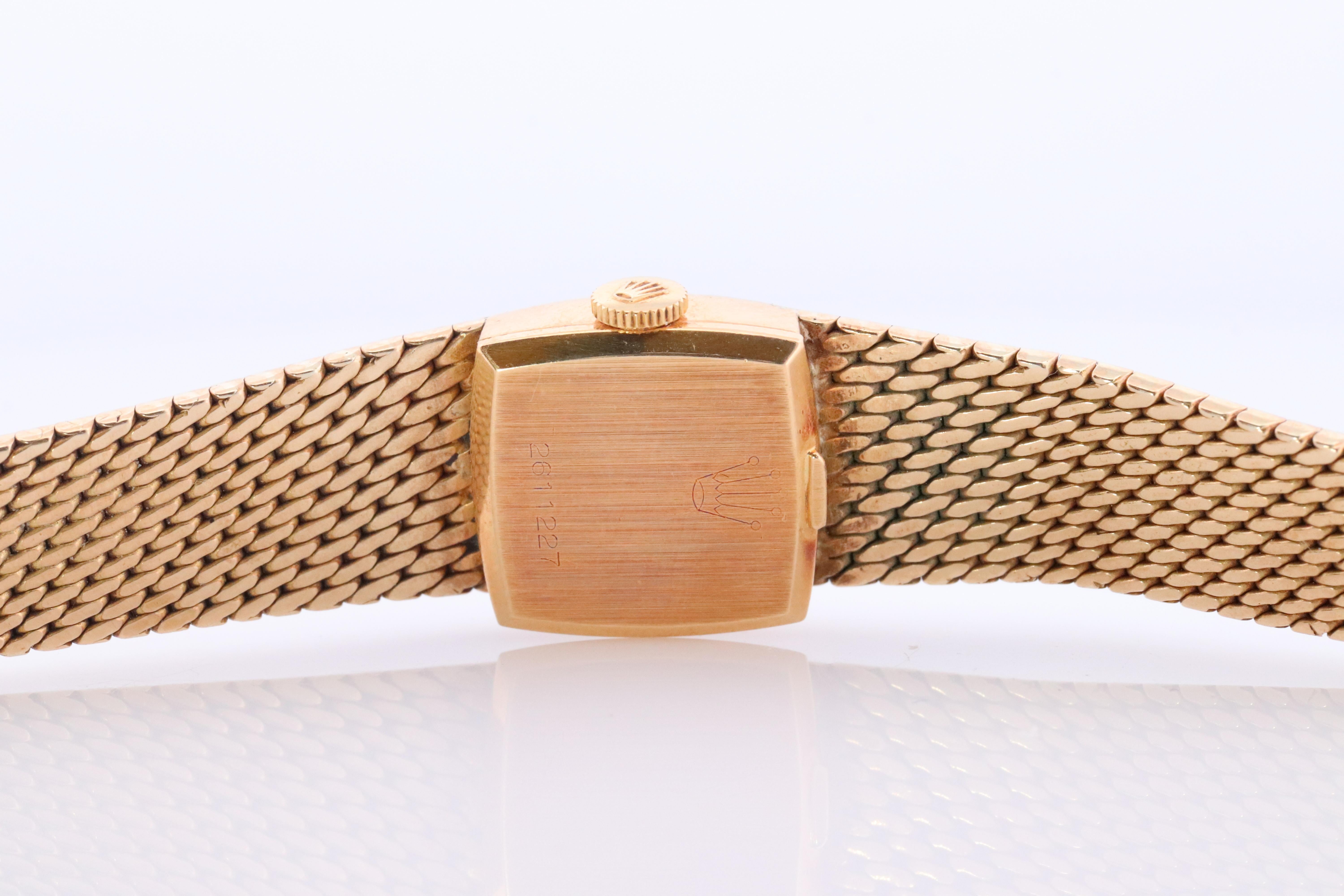 Genuine 18k Rolex-Uhr. ROLEX Precision 2629 TV Mechanische Aufzugsbeleuchtung. Damen Rolex 5