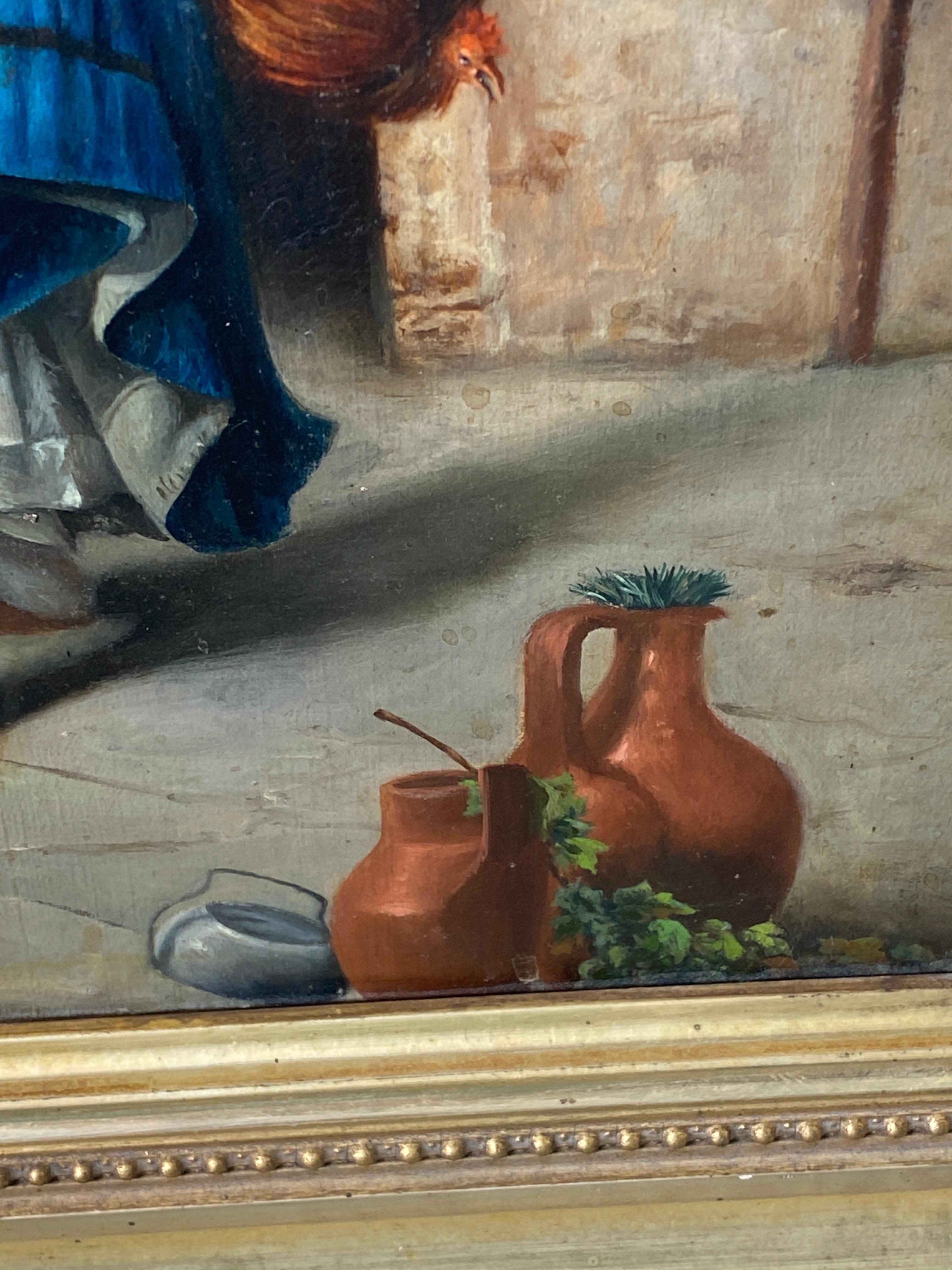 Ein echtes Ölgemälde des 19. Jahrhunderts, Italien, Guiseppe Guzzardi zugeschrieben im Angebot 2