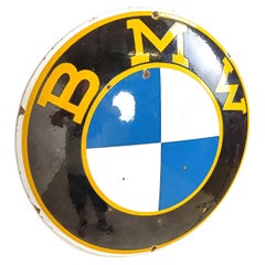 Genuine 1950's Antique BMW Enamel Dealership Wall Sign