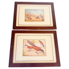 Paire d'aquarelles authentiques du 20ème siècle par G Galelli, Italie, signées et datées  1938 