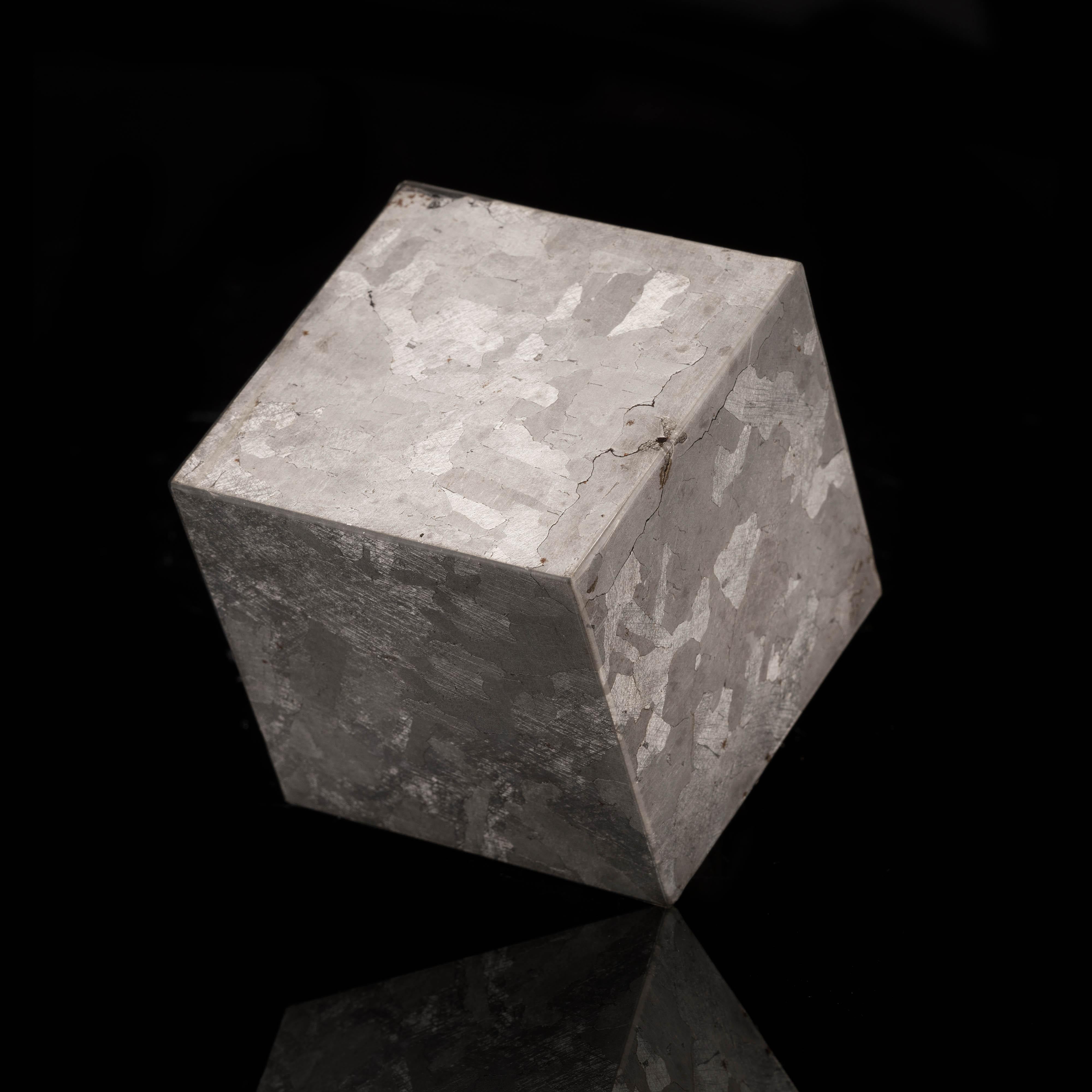 Argentine Genuine 2.23 Lb. Campo del Cielo Meteorite Cube // 4.6 Billion Years Old