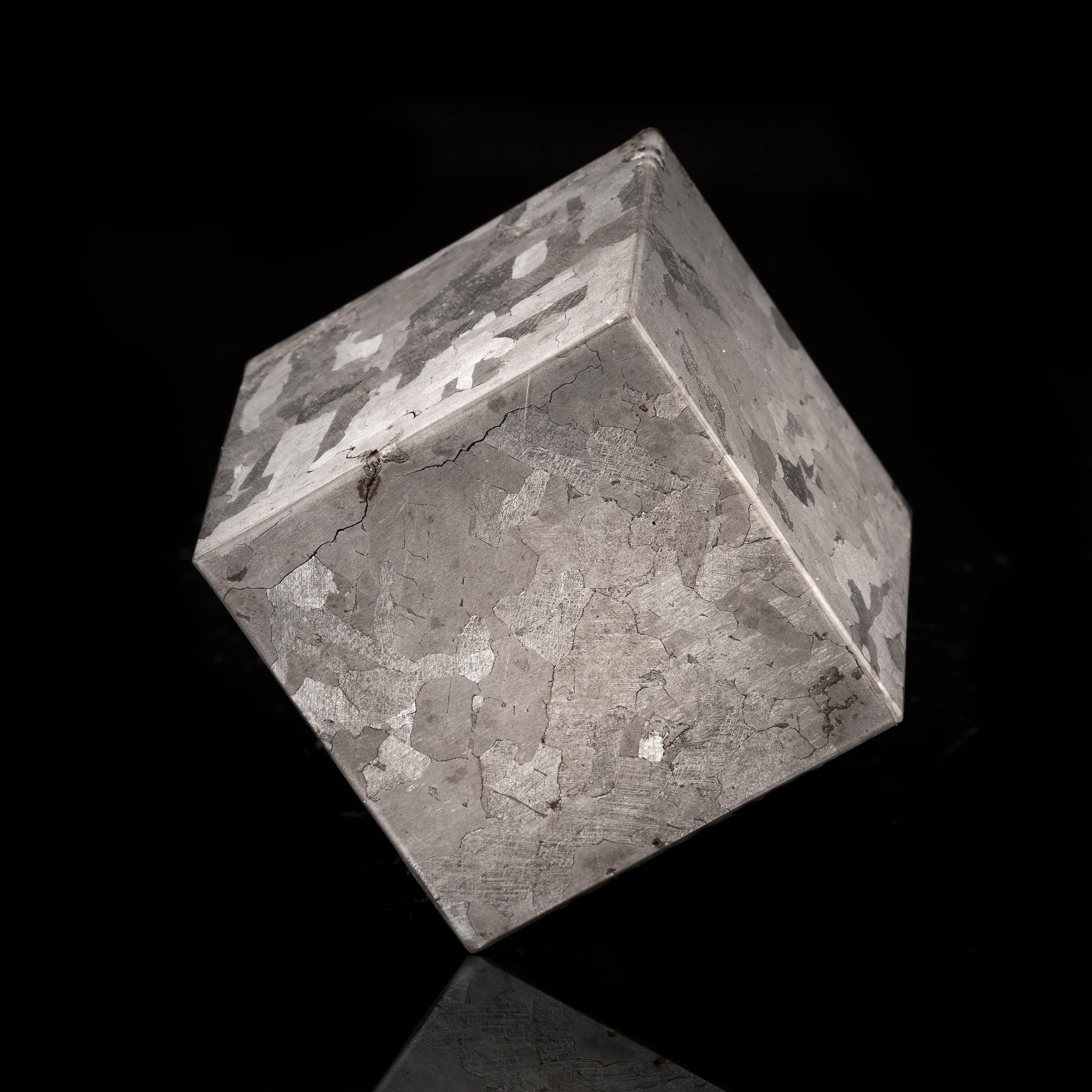 Iron Genuine 2.23 Lb. Campo del Cielo Meteorite Cube // 4.6 Billion Years Old