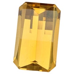 Genuine 24.15 Carat Natural Yellow Citrine Pixel Bar Cut Gemstone from Brazil