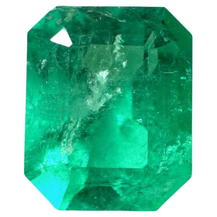 Esmeralda colombiana genuina de 5,35 quilates - talla clásica piedra de nacimiento de mayo 12x10 suelta en venta