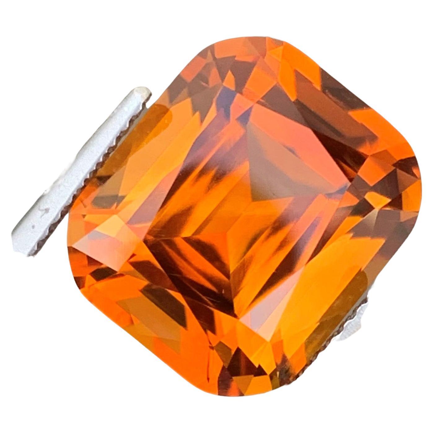 Genuine 9.0 Carat Natural Loose Orange Madeira Citrine Gemstone Cushion Genuine 9.0 Carat Natural Loose Orange Madeira Citrine Gemstone Cushion