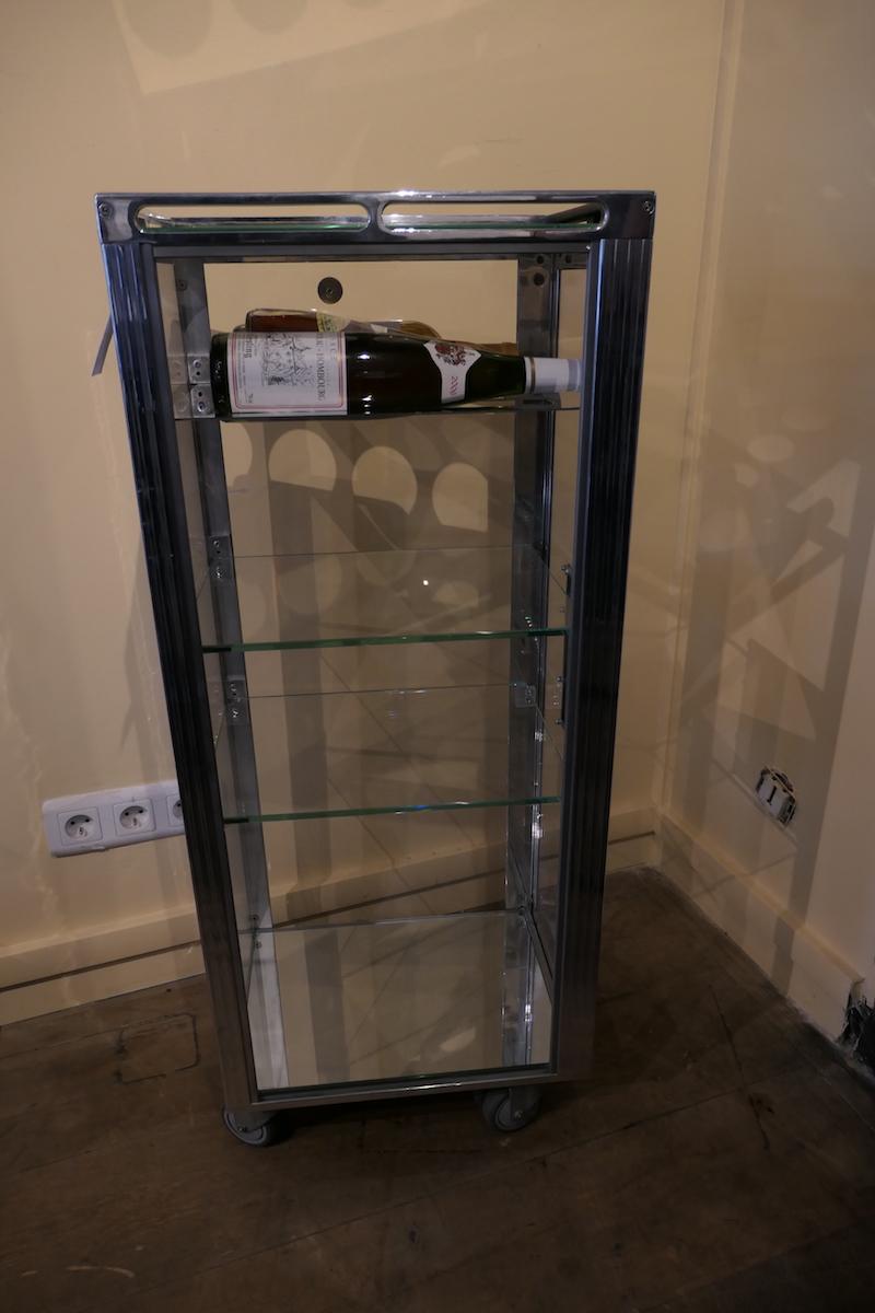 French Genuine Aircraft Vintage Bar Trolley Transparent For Sale