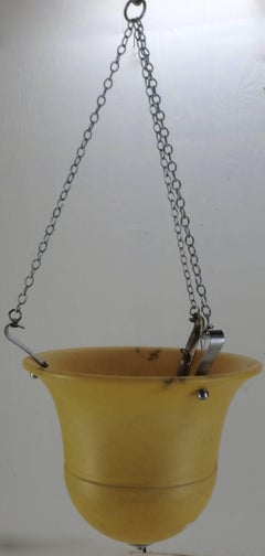 Genuine Alabaster Pendant Light Fixture by Chapman