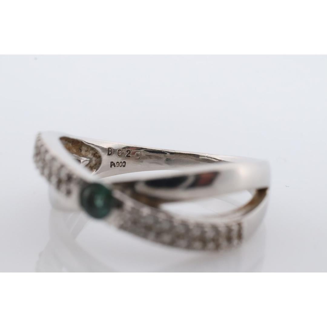 Genuine Alexandrite Ring. 900 Platinum setting round Natural ALEXANDRITE ring For Sale 5