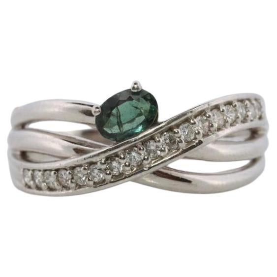 Genuine Alexandrite Ring. 900 Platinum setting round Natural ALEXANDRITE ring