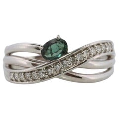 Genuine Alexandrite Ring. 900 Platinum setting round Natural ALEXANDRITE ring