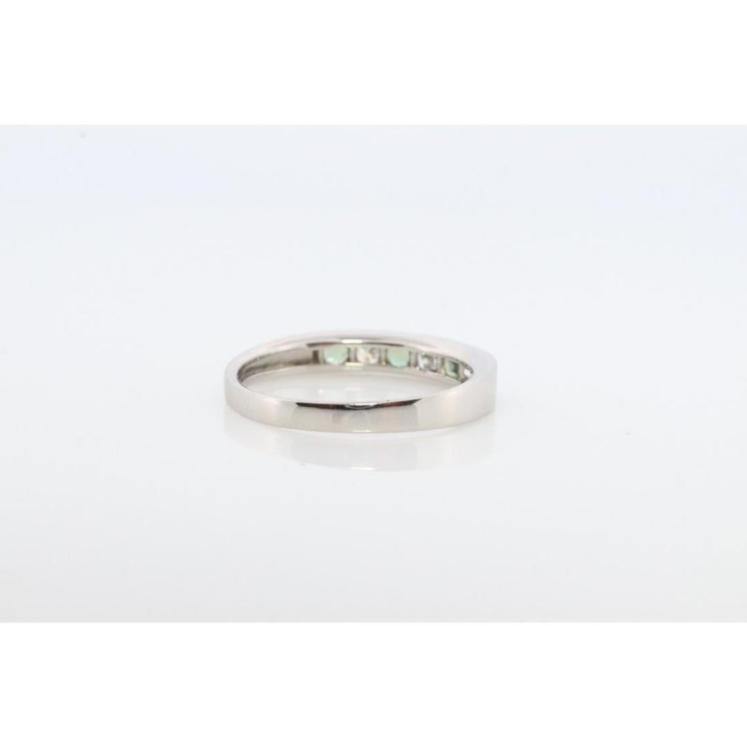 Genuine Alexandrite Ring. Diamond Alexandrite Eternity band 900 Platinum setting 3