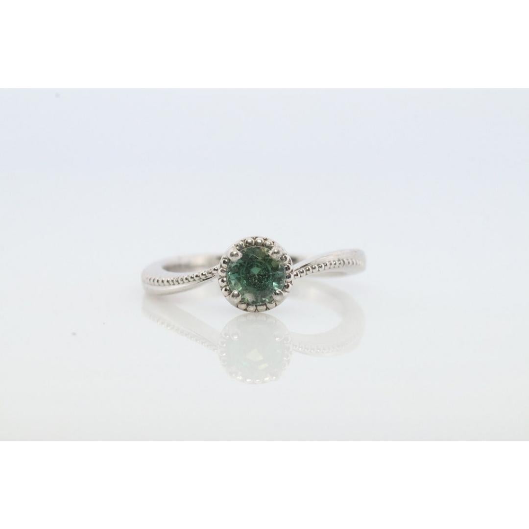 Ring mit echtem Alexandrit. Runder natürlicher ALEXANDRITE-Ring in Platinfassung. im Angebot 2