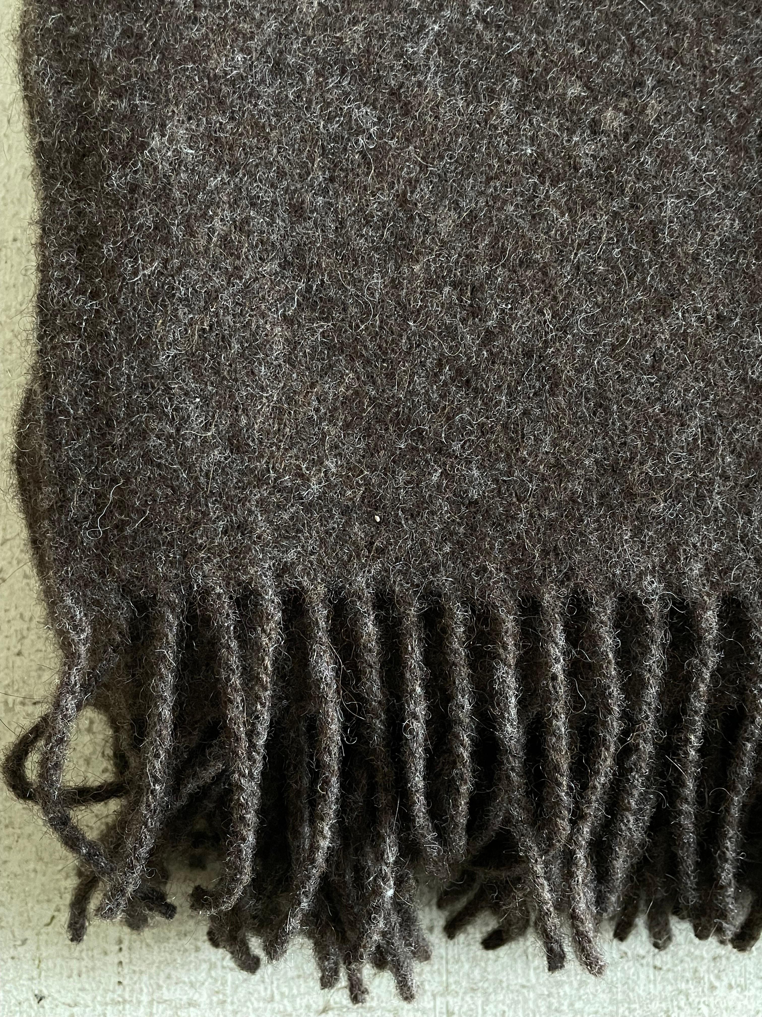 Contemporary Genuine Alpaca and Wool Throw For Sale