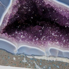 Geoda de racimo de amatista auténtica de Brasil (43,8 libras)