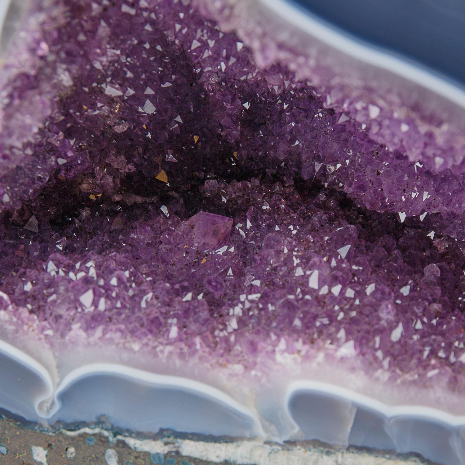 Contemporary Genuine Amethyst Cluster Geode from Brazil  (43.8 lbs) For Sale