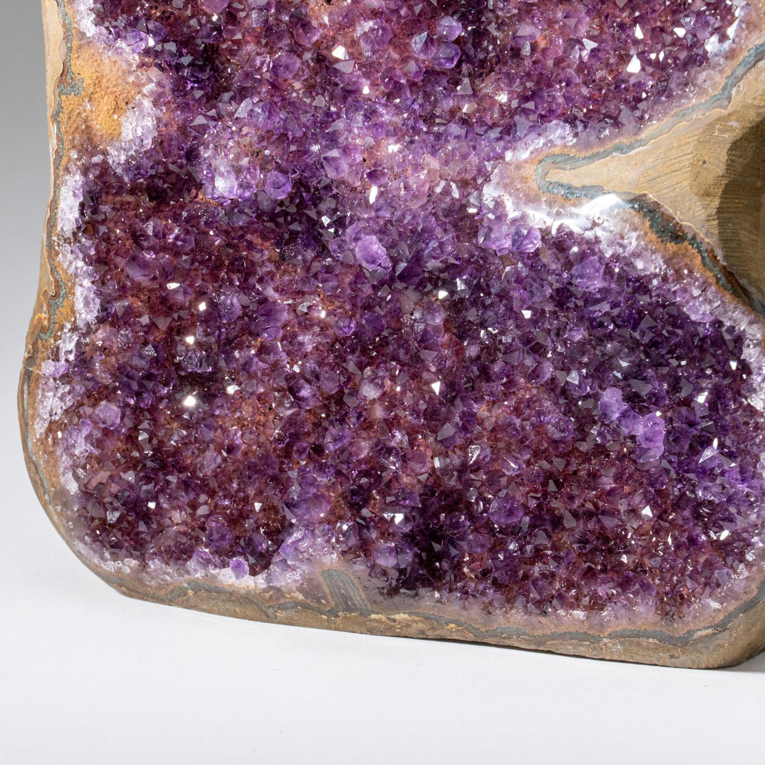 Genuine Amethyst Cluster Geode from Uruguay '12.5 Lbs' In New Condition For Sale In New York, NY