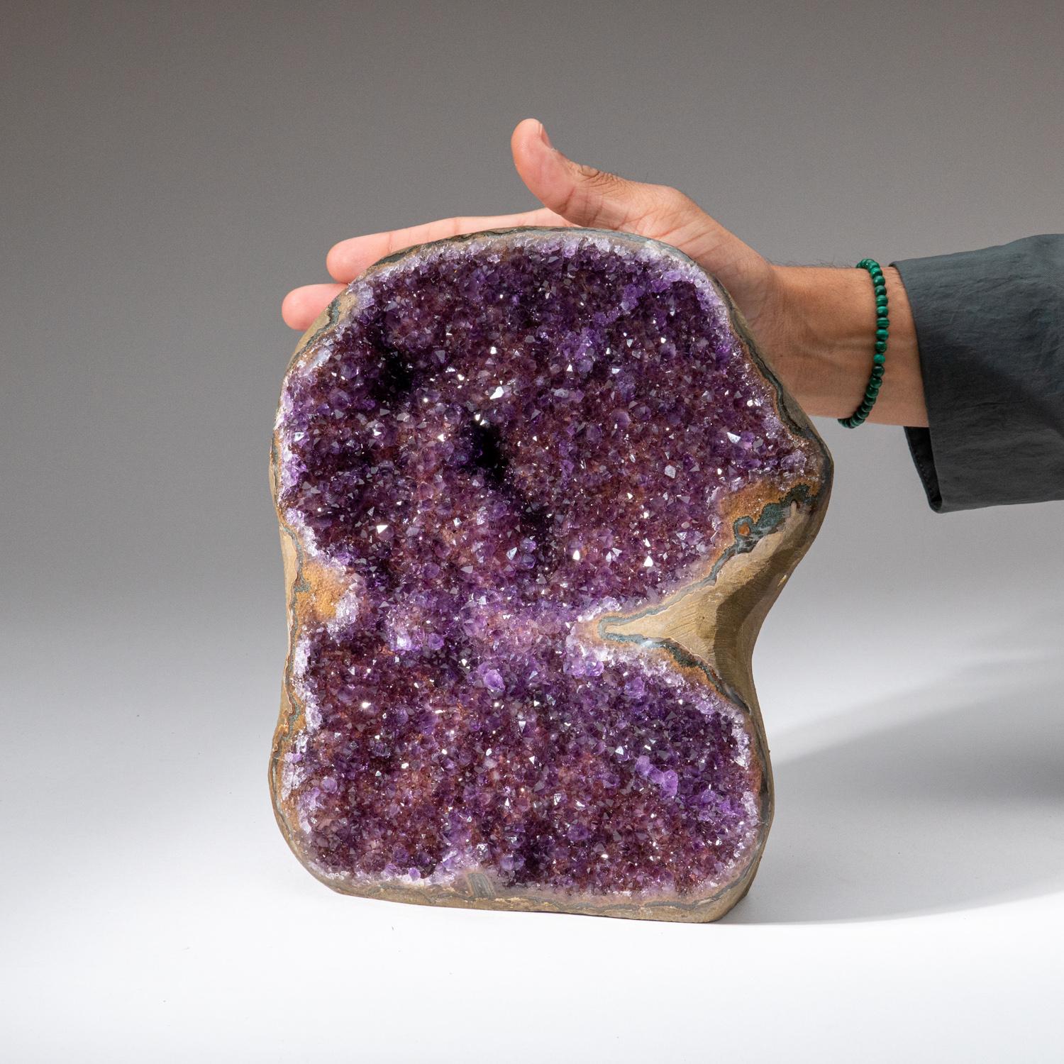 Genuine Amethyst Cluster Geode from Uruguay '12.5 Lbs' For Sale 1