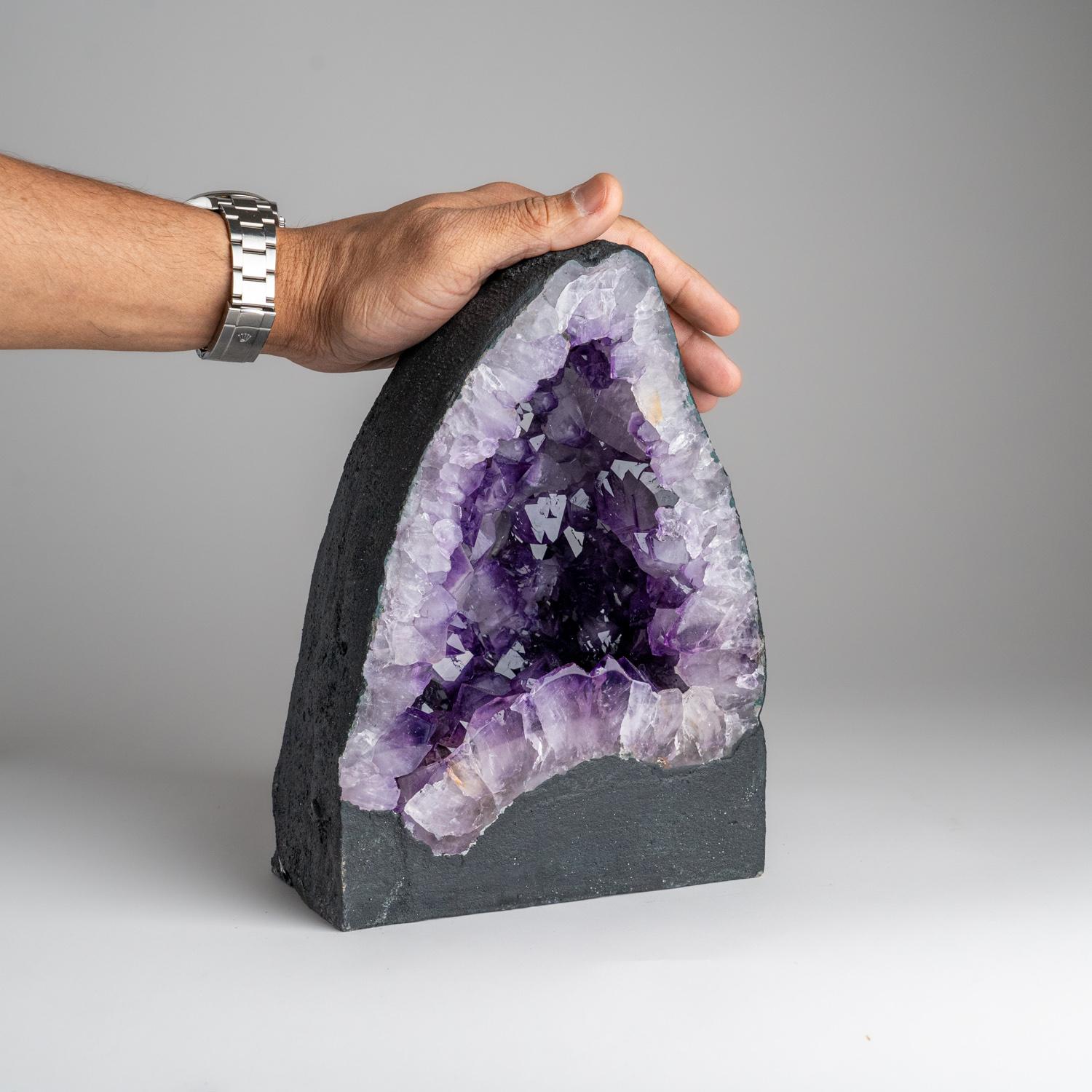 Genuine Amethyst Cluster Geode from Uruguay (16.5 lbs) For Sale 3