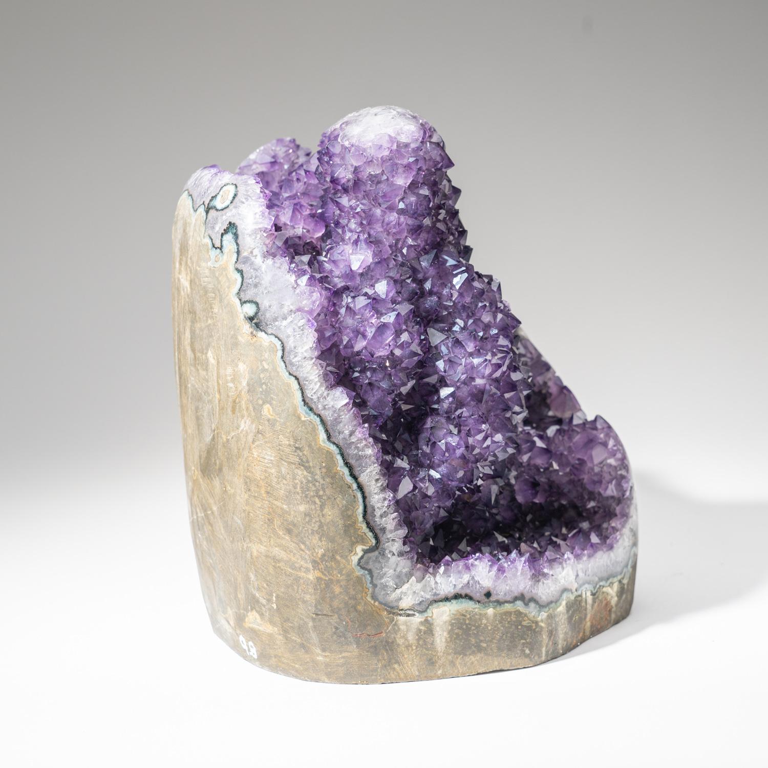 Contemporary Genuine Amethyst Cluster Geode from Uruguay (21.5 lbs) For Sale