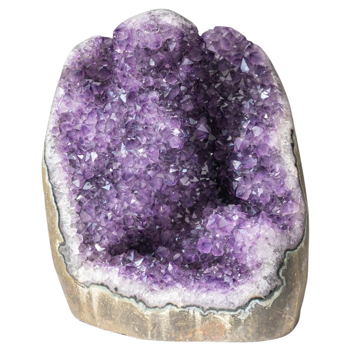 Genuine Amethyst Cluster Geode from Uruguay (21.5 lbs) For Sale