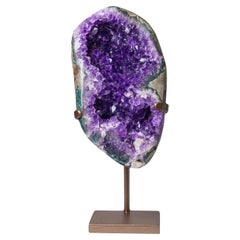 Geoda de racimo de cristal de amatista auténtica en soporte procedente de Brasil (11,5 libras)